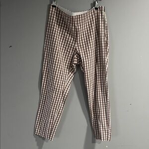 a new day Brown and White Gingham Chinos 12